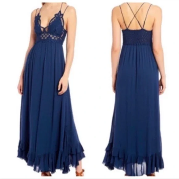 Free People ADELLA MAXI SLIP DRESS - Picture 5 of 11